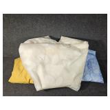 2 Shower Curtains, Yellow Table Cloth