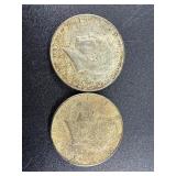 1964 & 1965 Kennedy  Silver Half Dollars