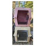 2 Plastic Animal Transport Crates