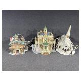 Lemax Christmas Village Pet Shop, Library,  Church