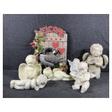 Assorted Angel Figurines(6)Wall Decor