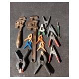 Metal Clamps (5), Pipe Wrench(2)