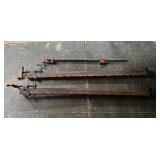 Wooden Bar Clamps(2), Metal Bar Clamp(1)