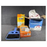 Trash Bags , Swifter Duster , Mini Broom and Pan