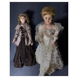 Vintage Porcelain Doll, Wedding Plastic Doll