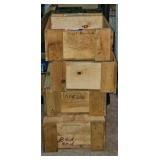 Four Wooden Crates