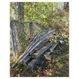 Wooden Posts, Metal Outdoor Kennel Panels