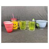 Sorted Plastic Drinking Glasses