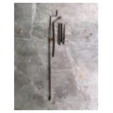 Tire Iron, Metal Rod, Chisel Ends