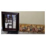 Wooden Curio Cabinet with A Mirrored Back