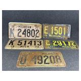 Michigan Vintage License Plates (8)