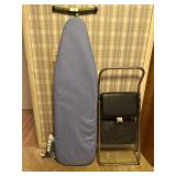Iron Board with Iron and Cosco Step Ladder