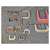 Metal C Clamps(3), Small C Clamps(6)