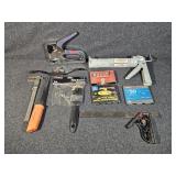 Nail Gun, Staples, Paintt Roller, Paint Brush
