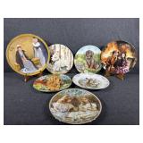 Decorative Plates(6), Plate Stands(2)