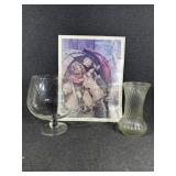 Caught In The Rain Print,Glass Fish Bowl, Vase
