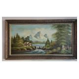 Mountain and River Landscape Painting by Rogers