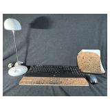 Logitech Key Board, Mouse Pads, Desk Lamp