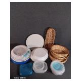 Paper Plate Liners, Wicker Baskets, Paper Plates