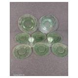 Green Depression Glass Plates