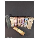 7 Wine Bottle Carriers & 1 Bourbon Carrier