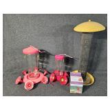 Tall Bird Feeder, Hummingbird Feeders(2), Ant Off