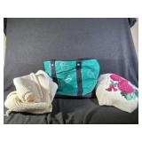 Bag with Started Crochet Blanket