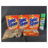 Dryer Sheets, Spic and Span, Cloths Pins