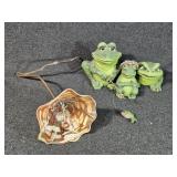 Frog Outdoor Decor, Floral Outdoor Ornament