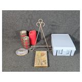 Book Holder, Plastic Rubbermaid Container,