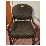 Green Upholstered Arm Chair