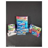 Partial Boxes Of Ziploc Bags, White Trash Bags