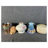 Seashell, Animal Figurines, Ceramic Trinket Box