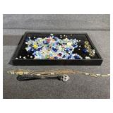 Gold Toned Necklace, Assorted Beads