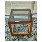 Small Square Table with Glass Top
