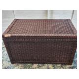 Plastic Wicker Chest With Linens