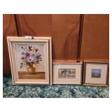 Floral Painting by Noreen, Farm Landscape by