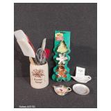 Wilton Cookie Cutters, Crock With Utensils