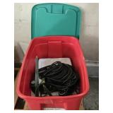 Tote with Outdoor Sprinkler System