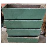 Green Wooden Planters(4)