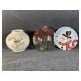 Kitras Glass in Fabric Basket Lenox Vase