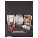 Silver Plated Serving Tray, Bread Pans