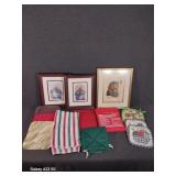 3 Framed Pictures, Potato Express Bag