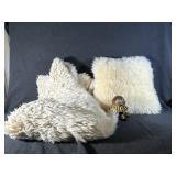 Fluffy Throw Pillow and Rug