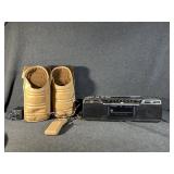 Bass Boost Radio and Cassette Player, Foot Charger