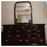 Kincaid Solid Cherry Wood Dresser with Mirror