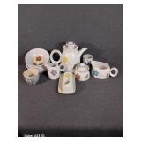 Noritake Folkstone Stonewear Tea Kettle, Bowls