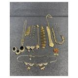 Gold Toned Bracelets and Necklaces
