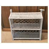 Grey Wicker Hanging Shelf