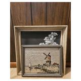 Reverse Painting on Foil Windmill, Bonsai Tree